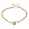 Bohemian Double Layers Anklet Fashion Opal Crystal Anklets For Women Beach Barefoot Bracelet Ankle On Leg Female Ankle Jewelry