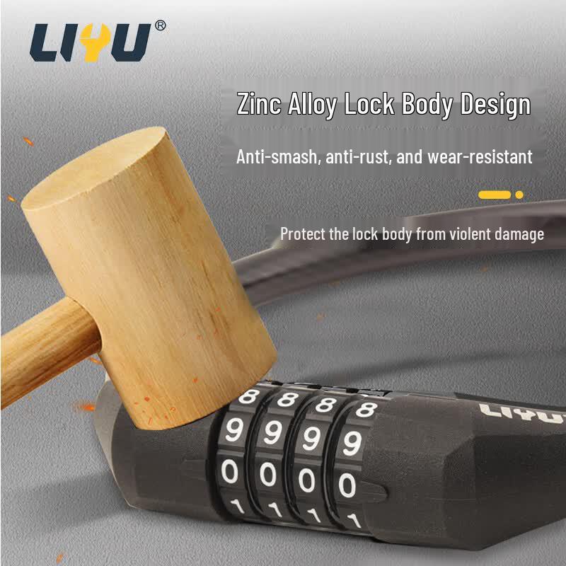 Liyu Anti-Theft 4-Digit Password Bicycle Lock
