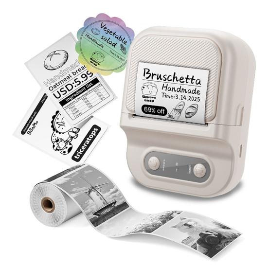 Label Maker Machine Portable Thermal Label Printer Bluetooth-compatible Mini Label Printer with Tape for Small Business Home School Barcode Address