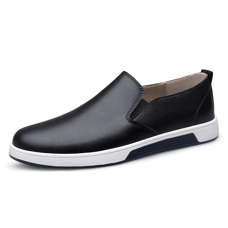 Genuine Leather Men Casual Shoes Hot Sale Man Loafers Soft Moccasins Breathable Slip On Driving Shoes New Leisure Walk Sneakers
