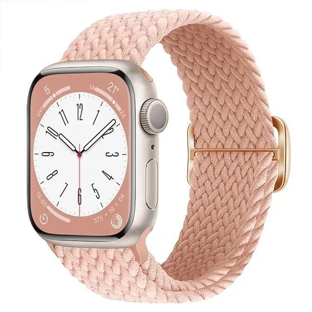 Nylon Strap for Apple Watch Ultra 2 Band 49mm 40mm 44mm 41mm 38 45mm Elastic Braided Loop Bracelet IWatch Series 9 8 7 6 SE 5 4