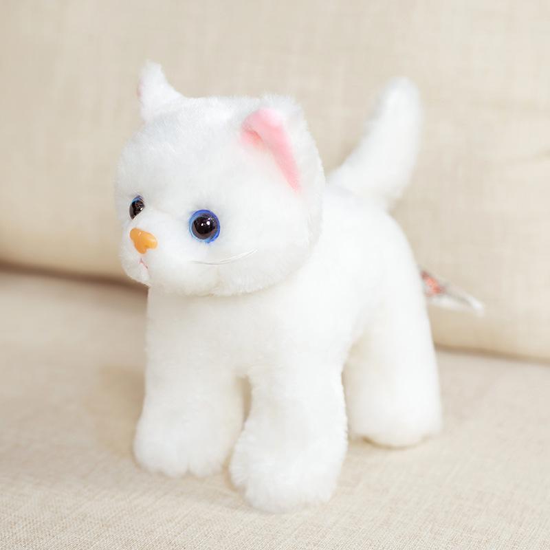 20cm Stuffed Cat Plush Toy Simulation American Shorthair Cute Cat Ginger Cat Pet Toys Lifelike Christmas Birthday Gifts Home Dec