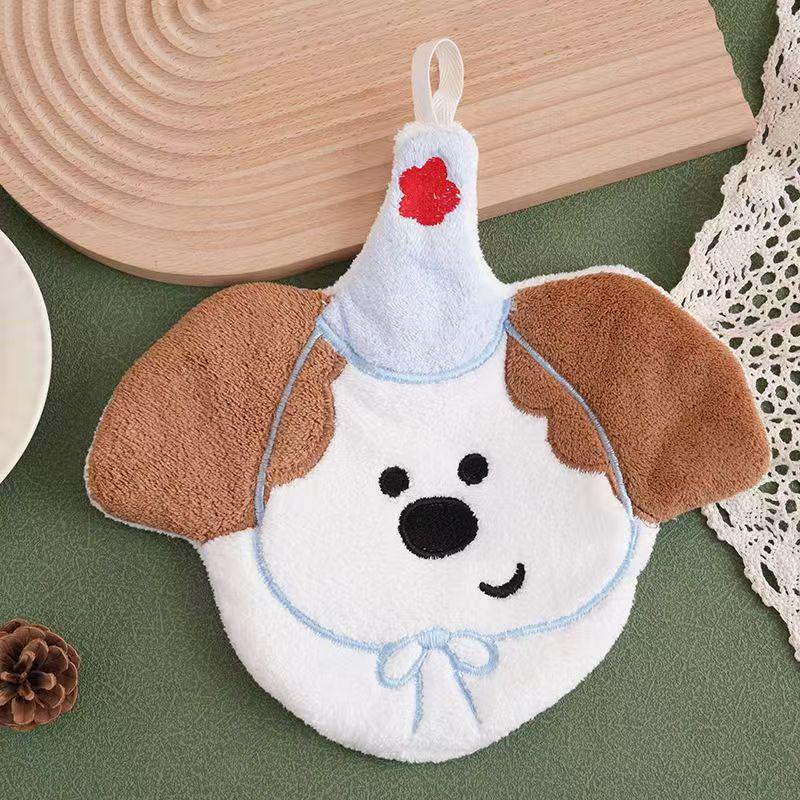 

Cute Bear Cartoon Hand Towel - Absorbent & Thickened Square for Kids Bathrooms One Size