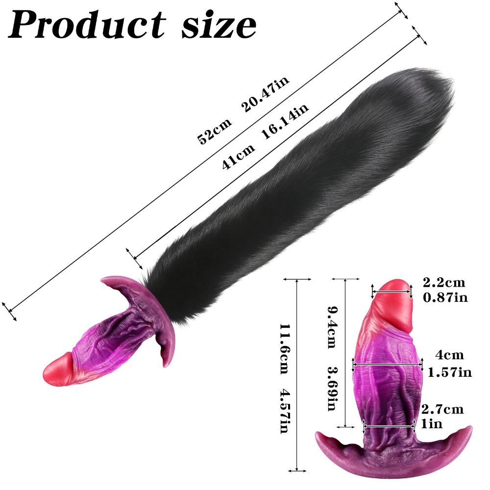 Realistischer weicher Schwanz Analplug SM Bondage Spielzeug Unregelmäßig geformter Hintertür Plug Erwachsenes Intimes Sexspielzeug