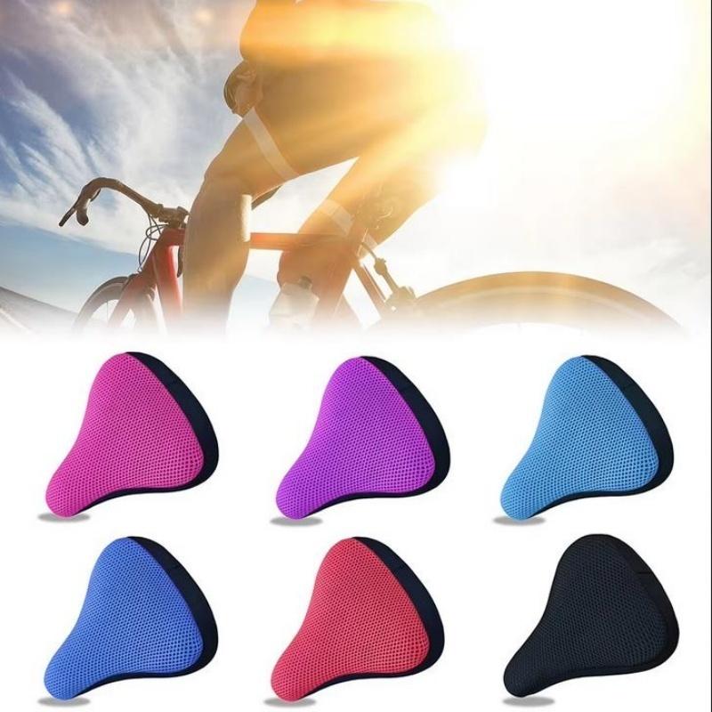 Seat Cushion Cover Bicycle Saddle 3D Soft Bike Seat Cover Silicone Seat Cushion Cycling Breathable Saddle Comfortable Bicycle