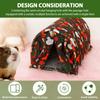 1/2 Pcs Guinea Pig Hideout Polyester Plush Guinea Pig Tunnel With Curtain Pet Cage Accessories Small Pet Supplies for Hamster