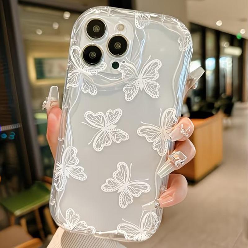 Beautiful Butterfly Pattern Printed Soft Phone Case For iPhone 17 16 Pro Max 15 14 13 12 11 Plus 17e 16e Shockproof Clear Cover