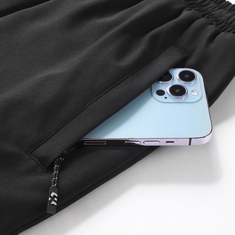 Men's Fleece-Lined Thickened Thermal Trousers New Arrival Casual Long Trousers for Autumn/Winter Men's Sports Cuffed Cotton Trousers