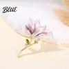 Long-lasting Brooch Magnolia Zinc Alloy Pin with Oil Dripping Process