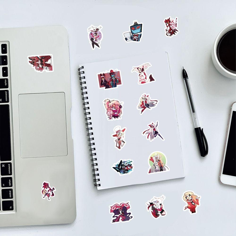59PCS Cartoon Anime Hazbin Hotel Graffiti Stickers for Bicycle Hand Account Pencil Case Decals LanLanStickersWorld