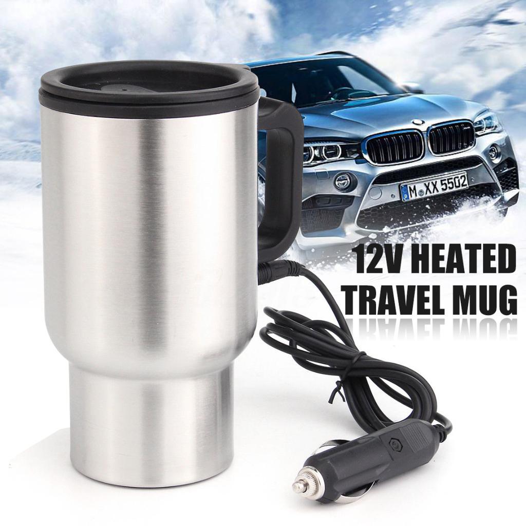 Fierbător din oțel inoxidabil Călătorie mașină ceașcă oală brichetă priză apă 12V 450ml