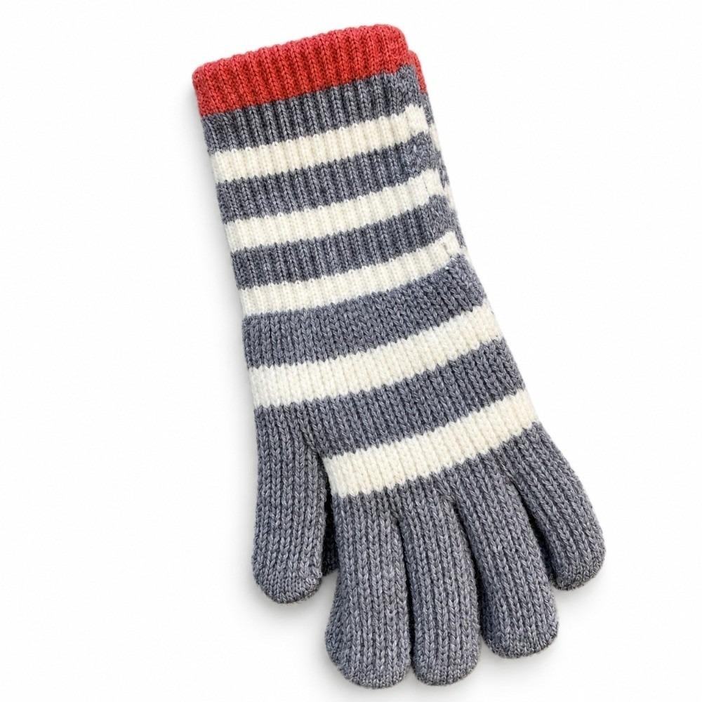 1 Pair Touchable Screen Striped Knitted Gloves Winter Women's Gloves Autumn Winter Season