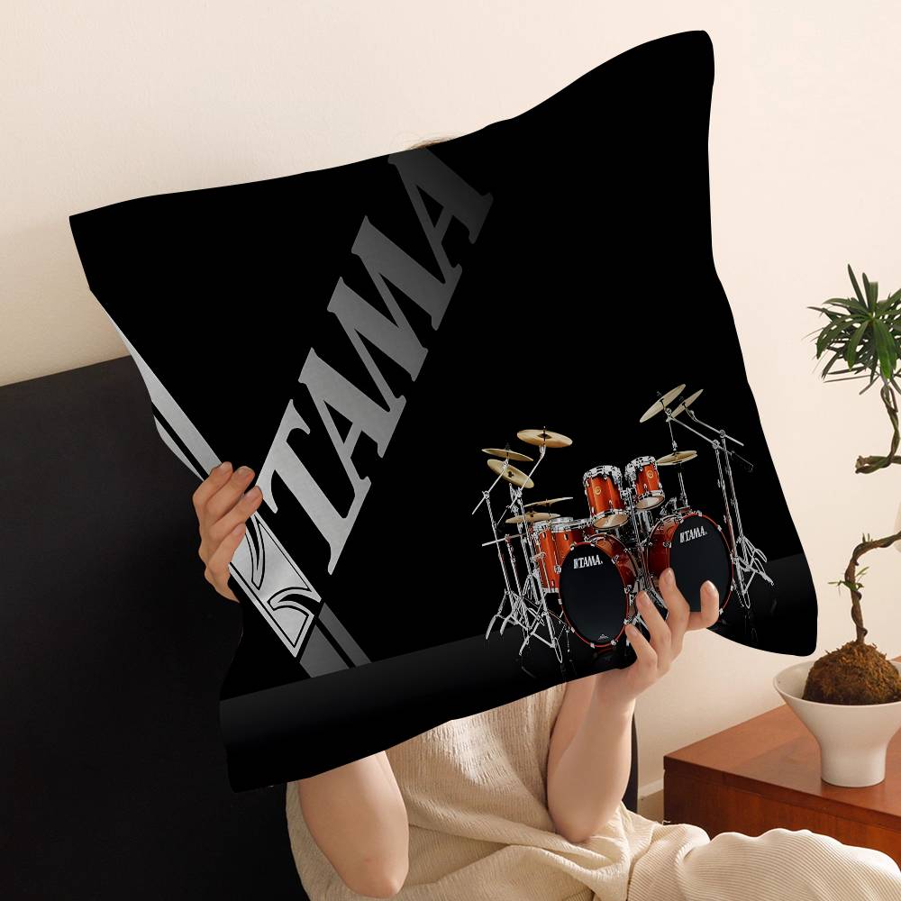 Stylish T-TAMA Drum Pillowcase toon Gift Cushion Cover Bedroom Home Sofa Chair Seat Decor pillow case