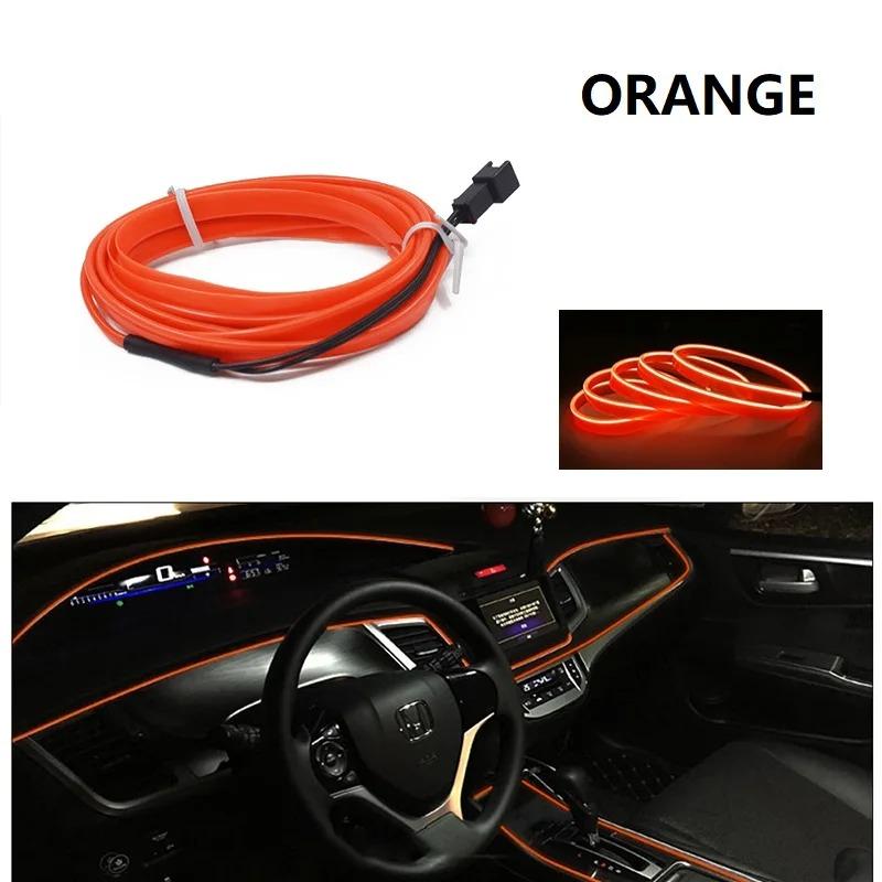 Car Atmosphere Lights LED Cold Light Line Auto Console Decorative Light Strip DIY Ambient Ligh EL Luminous Linet Interior Light