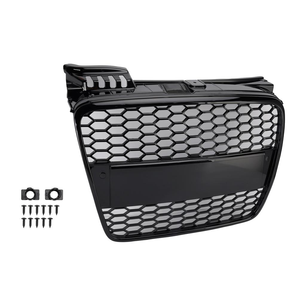 RS4 Style Front Honeycomb Mesh Grille Grill Fit A4 B7 S-Line 2005-2008