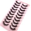AMSDCN Artificial Mink Short Natural Dramatic False Eyelashes Short Eyelashes 10 Pairs of 3D Eyelash Makeup False Eyelashes
