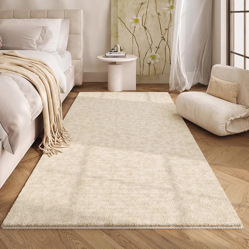 

French Style Rugs for Bedroom Minimalist Living Room Decoration Plush Carpet Thicken Washable Lounge Mat Fluffy Soft Bedside Rug 80*120cm