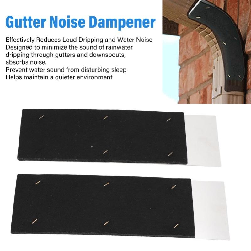2PCS Noise Dampener Adjustable Rain Insert For Downspouts Portable Drainage Ditch Noise Reducer
