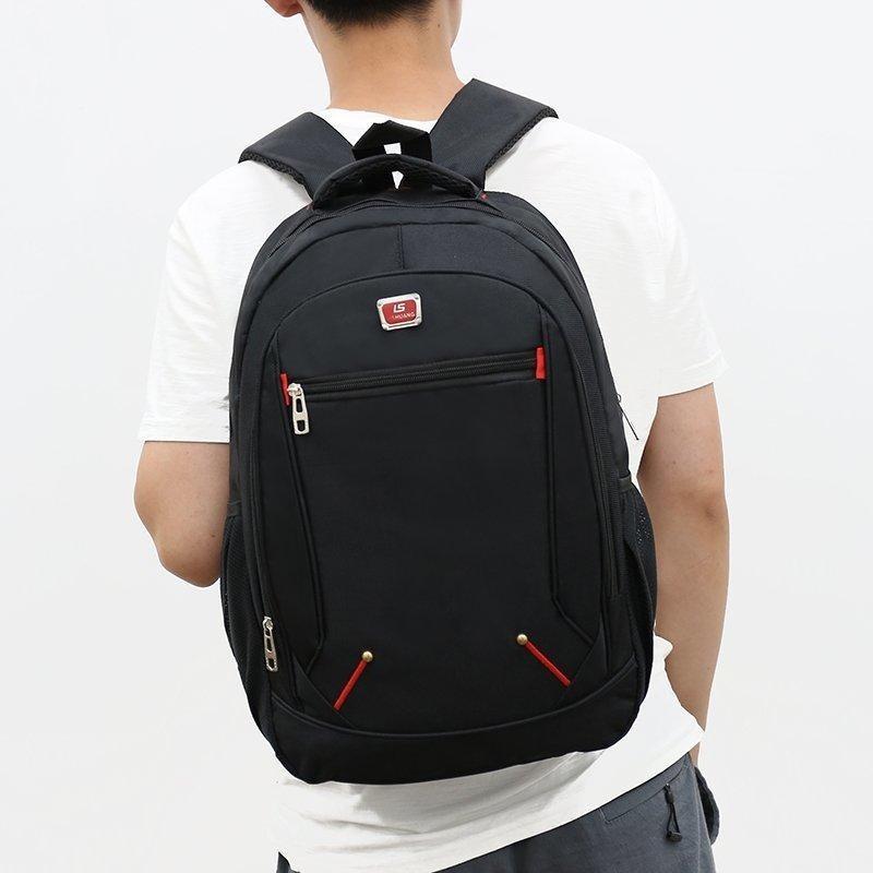 Unisex jednobarevný nepromokavý a prodyšný business fashion ležérní všestranný batoh na každý den