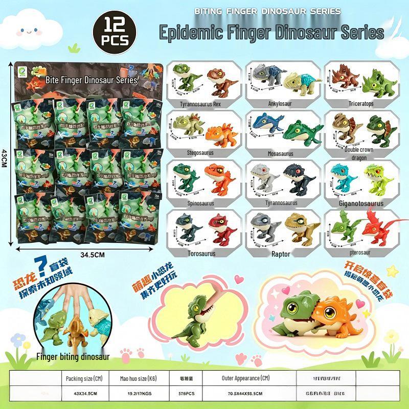 Movable Little Dinosaur Toy - Finger-Biting Mini Model for Kids (Blind Box)