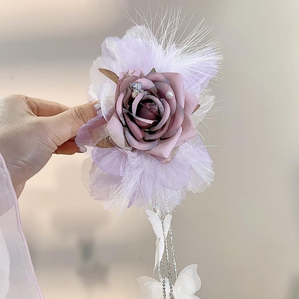 

Заколка для волос в виде цветка, большая зажимная заколка, новая заколка в китайском стиле Hanfu Shark для девочек и женщин