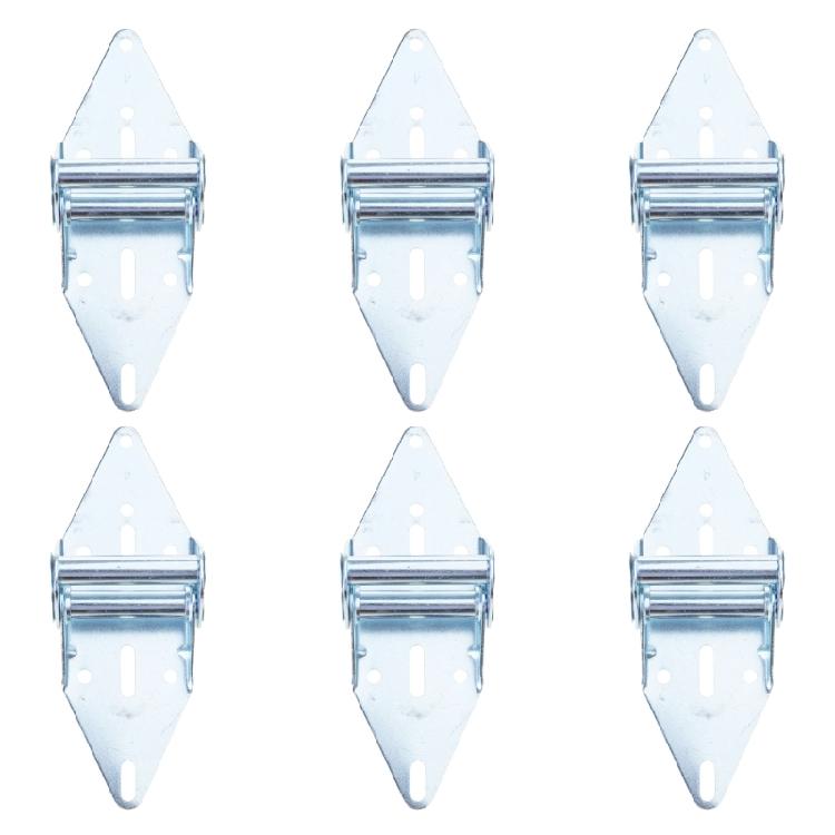 

6Pieces Multipurpose Garage Door Hinges Sturdy Stainless Steel Includes 8 Screws for Portable and Easy Opening 1