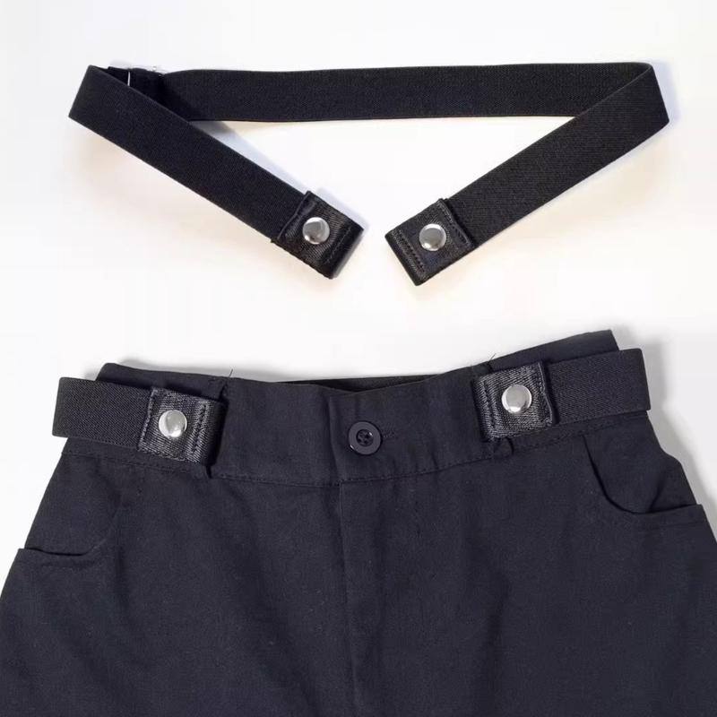 Practical Belt Snap Fastener Elastic Belt Slim Shaping Girdle Belt Adjustable Waist Belt Jeans Waiststrap for All Age