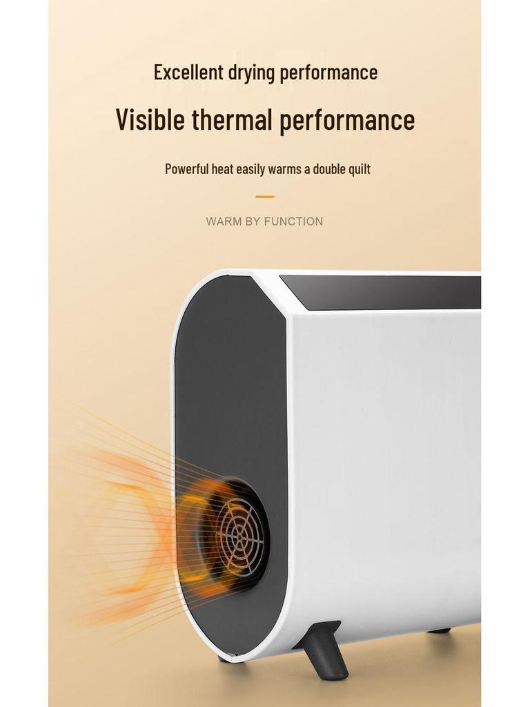 Compact Heated Shoe and Bedding Dryer with Dehumidifying Anti-Mold and Dust Mite Removal Features