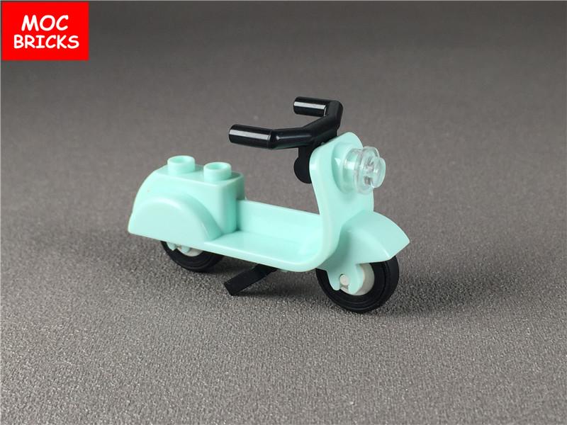 

Нетоксичный самокат Moc Bricks с подставкой, мотоцикл с угловым рулем, конструктор, совместимый с 15396C01, игрушки, подарки для детей