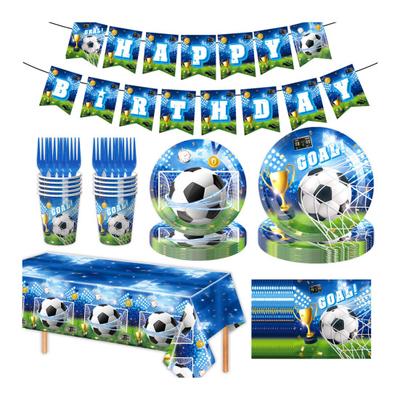 Football Birthday Party Decorations Set Football Party Supplies with Plates Napkins Cups Balloons Banner Tablecloth Indoor Outdoor Football