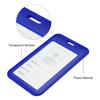2Pcs ID Badge Holder 4.3x2.8 Inch Vertical Name Tags ABS Plastic Slide Cover Waterproof Work Card Holder In Offices Exhibitions