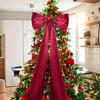 Red Bows Large Holiday Ornament Tie Christmas Velvet Bows For Kitchen Outdoor Farmhouse Wall Indoor Crafts Women Men