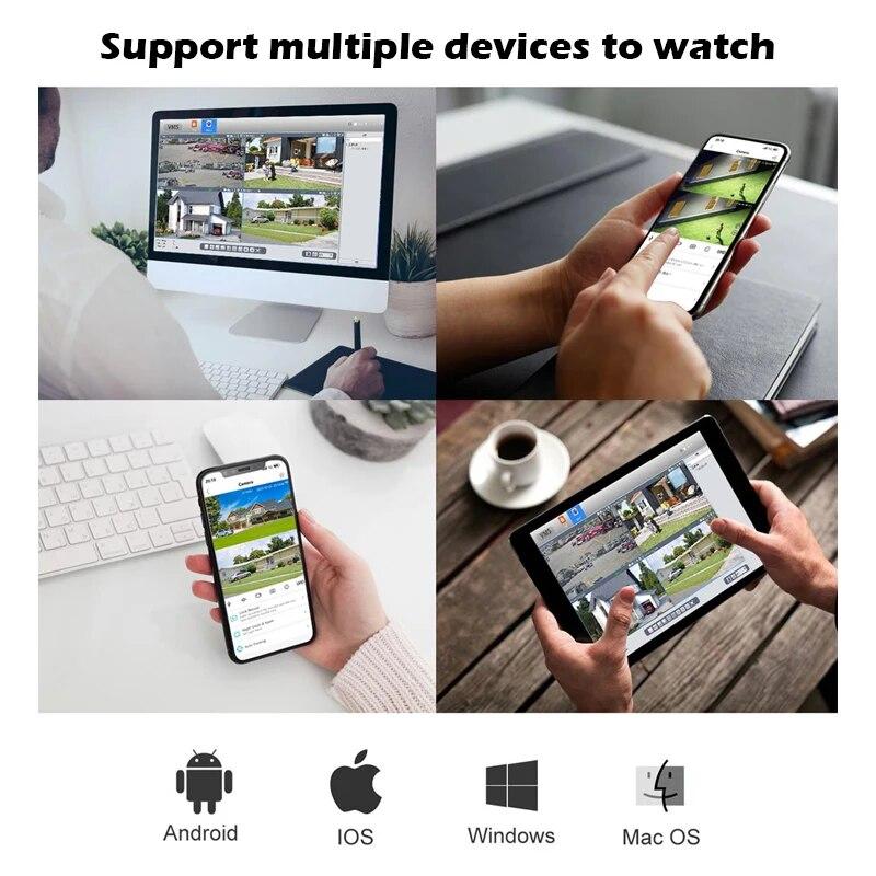 8MP Wifi-kamera PTZ utendørs nattsyn Dual Screen Human Detection 4MP sikkerhetsbeskyttelse CCTV-overvåking IP-kamera