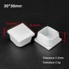 White PP Plastic Table Chair Foot Covers 15*15-100*100mm Square Pipe Plugs Protective Cover Furniture Thickenes Leg Pads