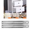 2 Pcs Drawer Slide 12in 3 Sections Ball Bearing Flexible Cabinet Drawer Sliding RailWhite
