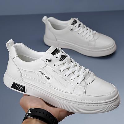 Lente herenschoenen 2025 nieuwe casual instappers lazy platte zool trend casual witte schoenen