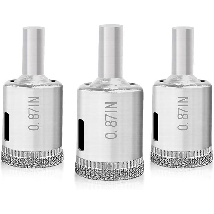 Diamond Hole Saw, 15 Pcs Diamond Drill Bits Set Glass Drill Bit Extractor Remover Tools for Glass, Ceramics, Porcelain, Ceramic Tile (1/4"-2")