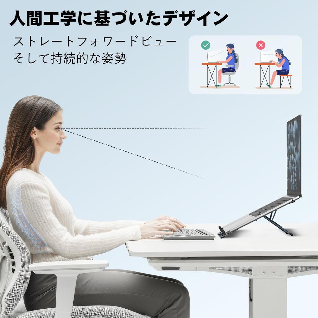 Laptop PC Tablet Aluminum Heat Height Angle Ergonomic Posture Back Pain from Compatible with to Storage Bag Included Stand, Stand, Stand, Alloy,