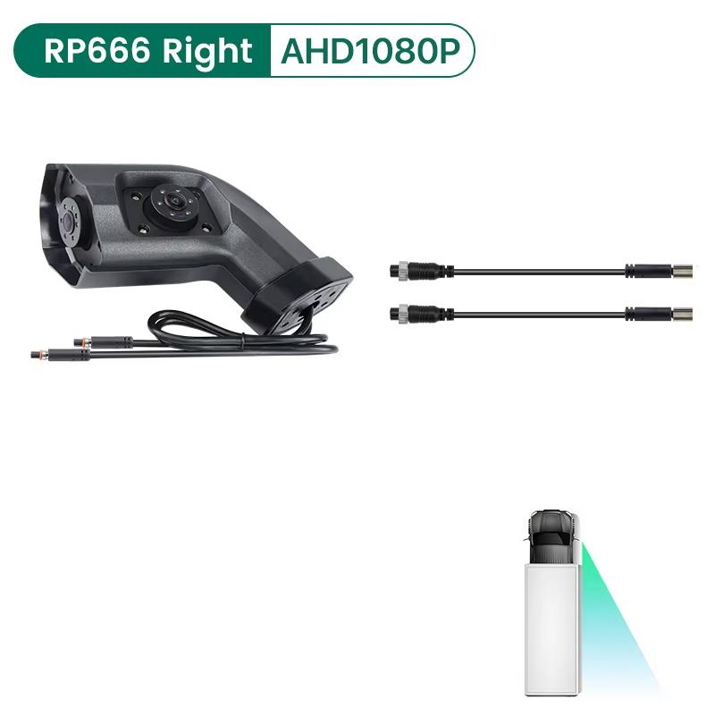 

GreenYi Новая интеллектуальная система предупреждения о слепых зонах радар BSD Левый/Правый Длинный кронштейн Электронное зеркало бокового вида Камера бокового вида с двумя объективами Для грузовика Автобуса