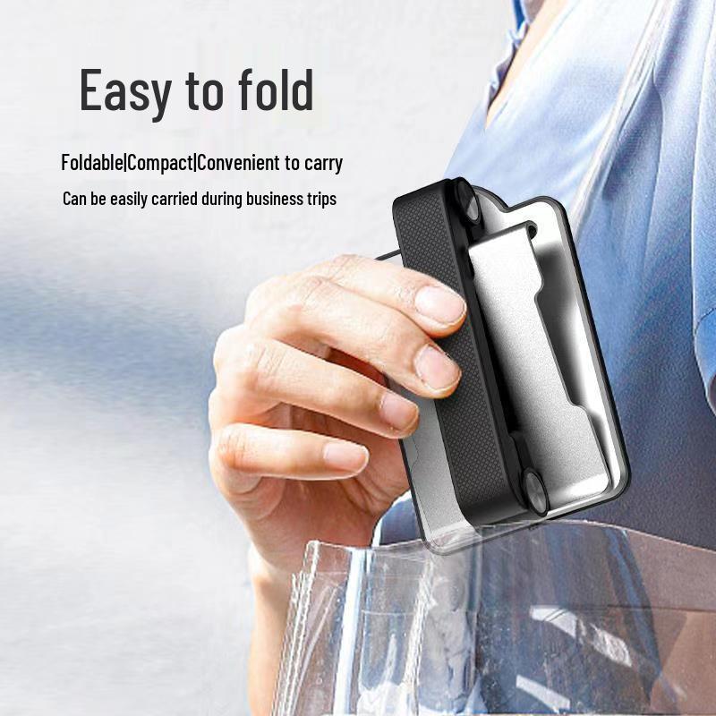 Multi-Functional Aluminum Desktop Phone & Tablet Stand with Foldable Metal Base