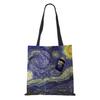Women Handbag Linen Totes with Galaxy Sky Print Casual Traveling Beach Gift Bags KTY