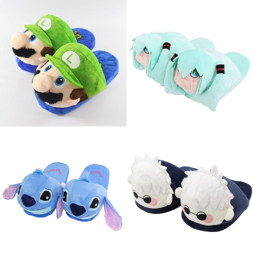 Yoshi Mario Cartoon Home Slippers With Super Soft Fleece For Couples Winter Comfort