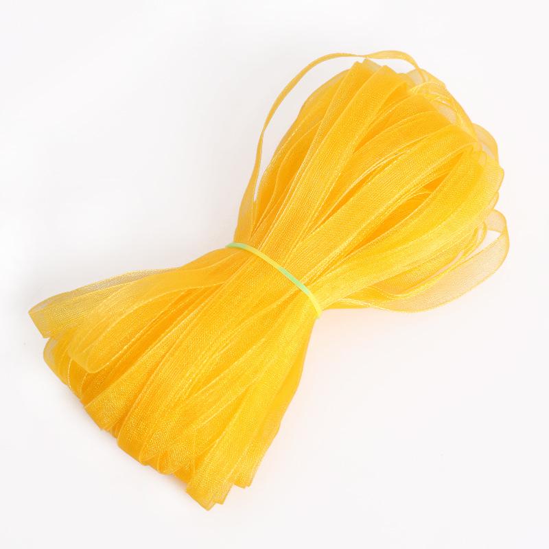 6mm Transparentes Chiffon-Satinband für DIY-Bastelarbeiten: Ohrringe, Haarschmuck, Hutstricken - 18m/Packung