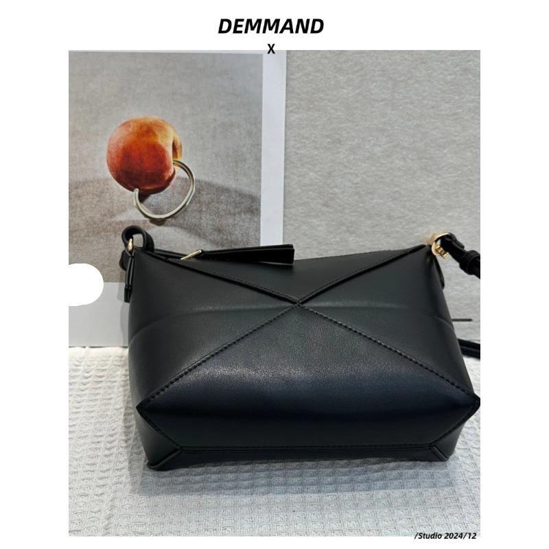 Top Layer Cowhide Folding Geometric Bag Handbag French Armpit Bag Genuine Leather Lunch Box Bag Fashion Shoulder Crossbody Bag For Women