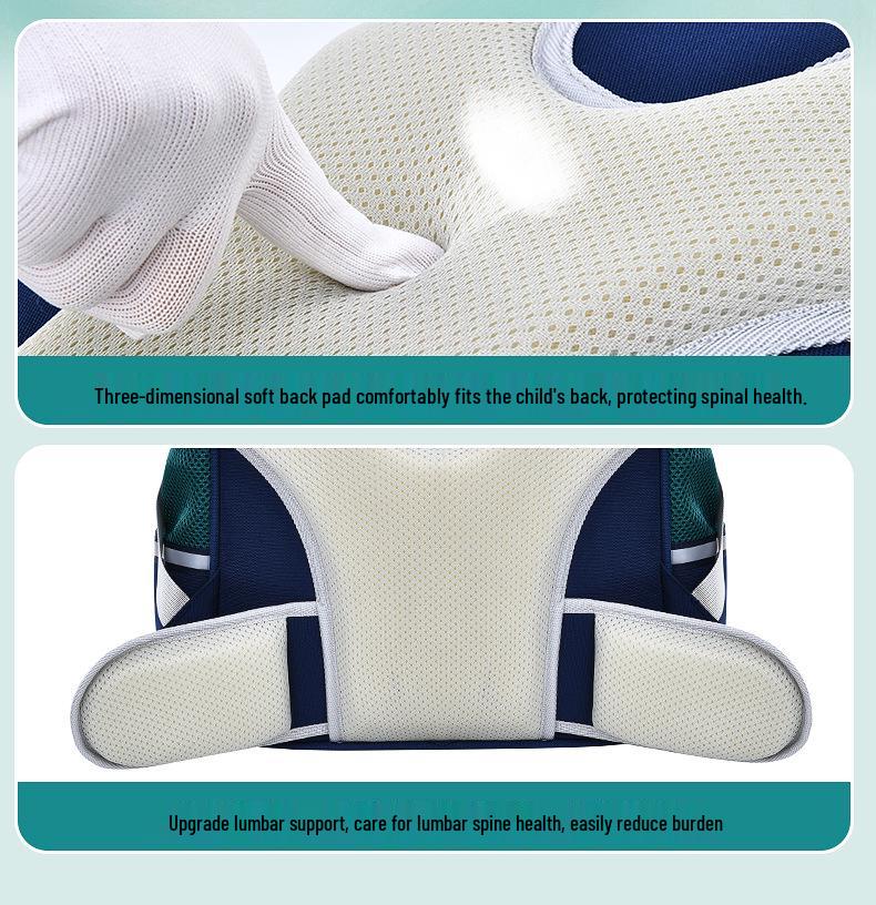 Lightweight Waterproof Backpack with Spine Protection for Kids Ages 6-12, Suitable for Grades 1-6