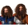 Perruque Et Barbe Viking - ATOSA - Châtain - Accessoire De Déguisement - Homme - Adulte