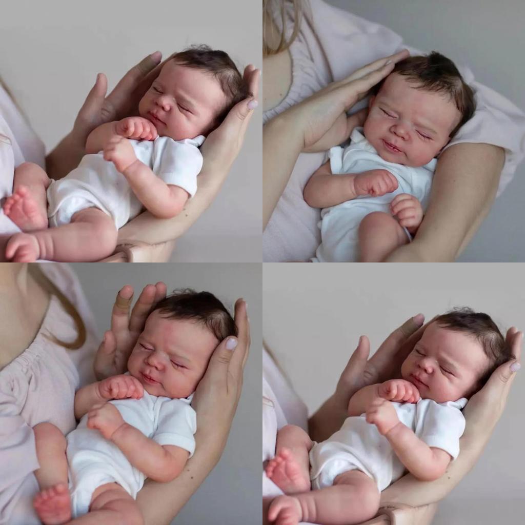 Boneca Bebê Reborn de Silicone Para Colecionadores E Entusiastas de Presentes 50cm Companhia Realista para Brincar