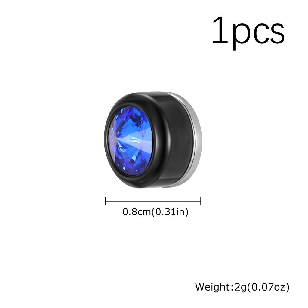 Stylish Round Zircon Non Piercing Small Earrings Stainless Steel Magnetic Ear Studs Clips for Men Punk Fashion Jewelry Gifts