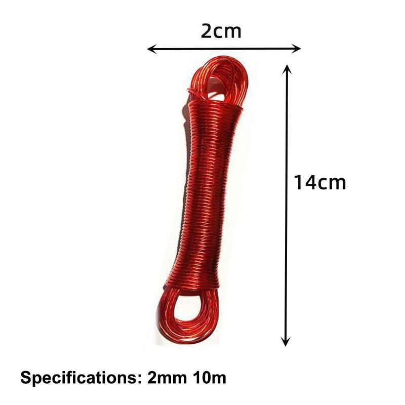 10/20/30/50M Pvc Coating Steel Clothesline Outdoor Portable Clothesline Garden Camping Travel Clothes Drying Rope