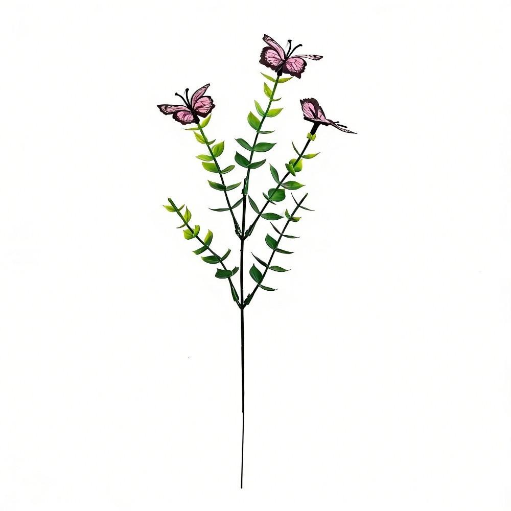 New 3D Printing Artificial Butterfly Flowers Multi-Bloom Pink Artificial Faux Plants Plastic Fake Flower Indoor Decoration